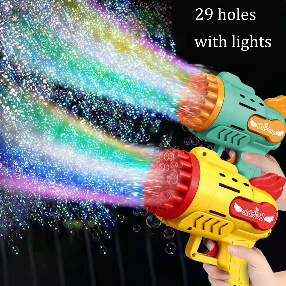 Childrens 12 Hole Electric Bubble Gun Toy Fully Automatic Outdoor ...