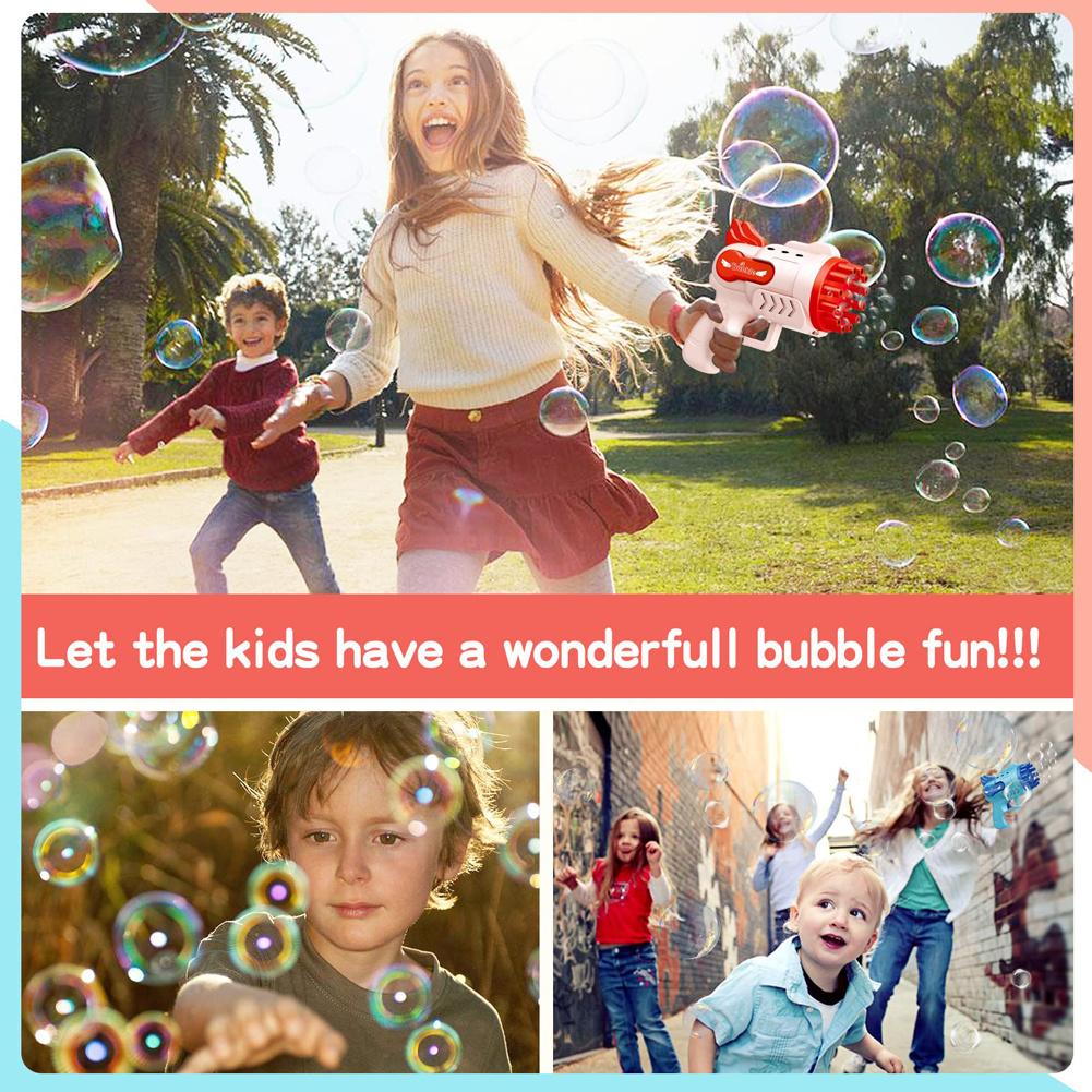 Electric Bubble Gun With Colored Lights & 29 Holes, The Perfect Outdoor  Party Toy For Kids - Temu