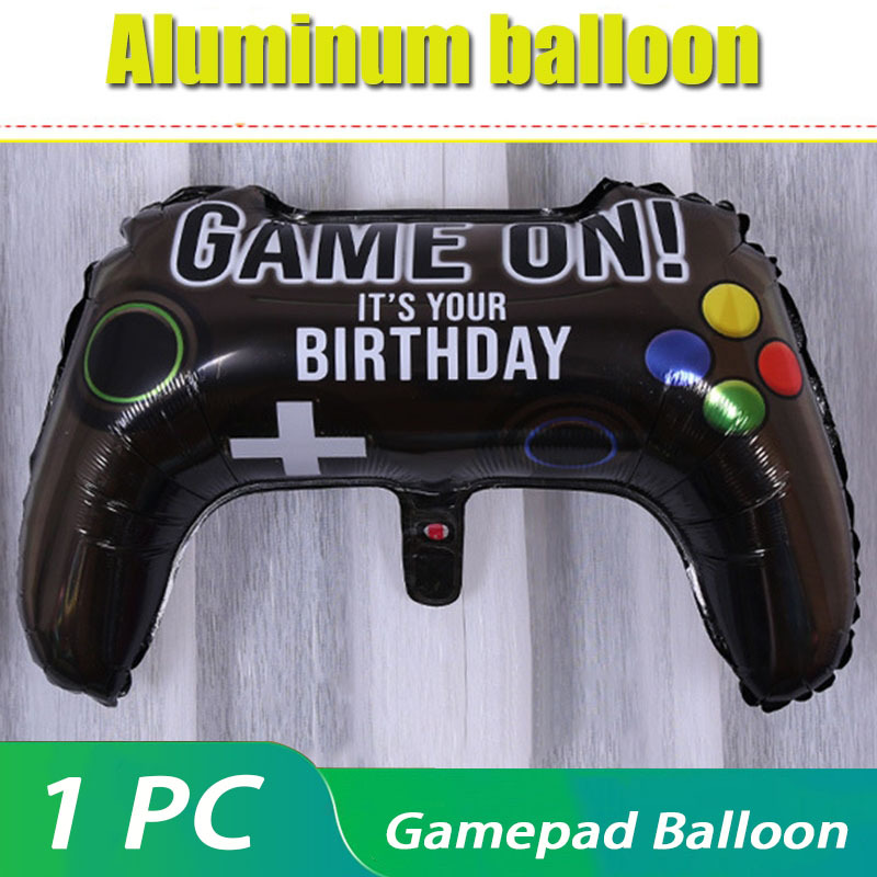 Fun Game Themed Birthday Party Balloon Set Gamepad Pull Flag - Temu