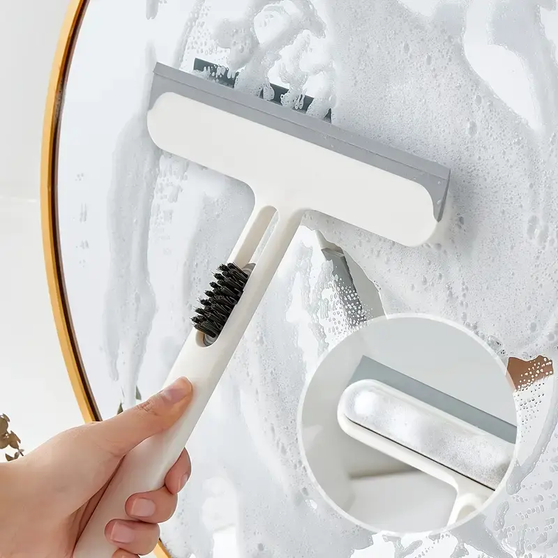 multi purpose glass cleaning brush with handle