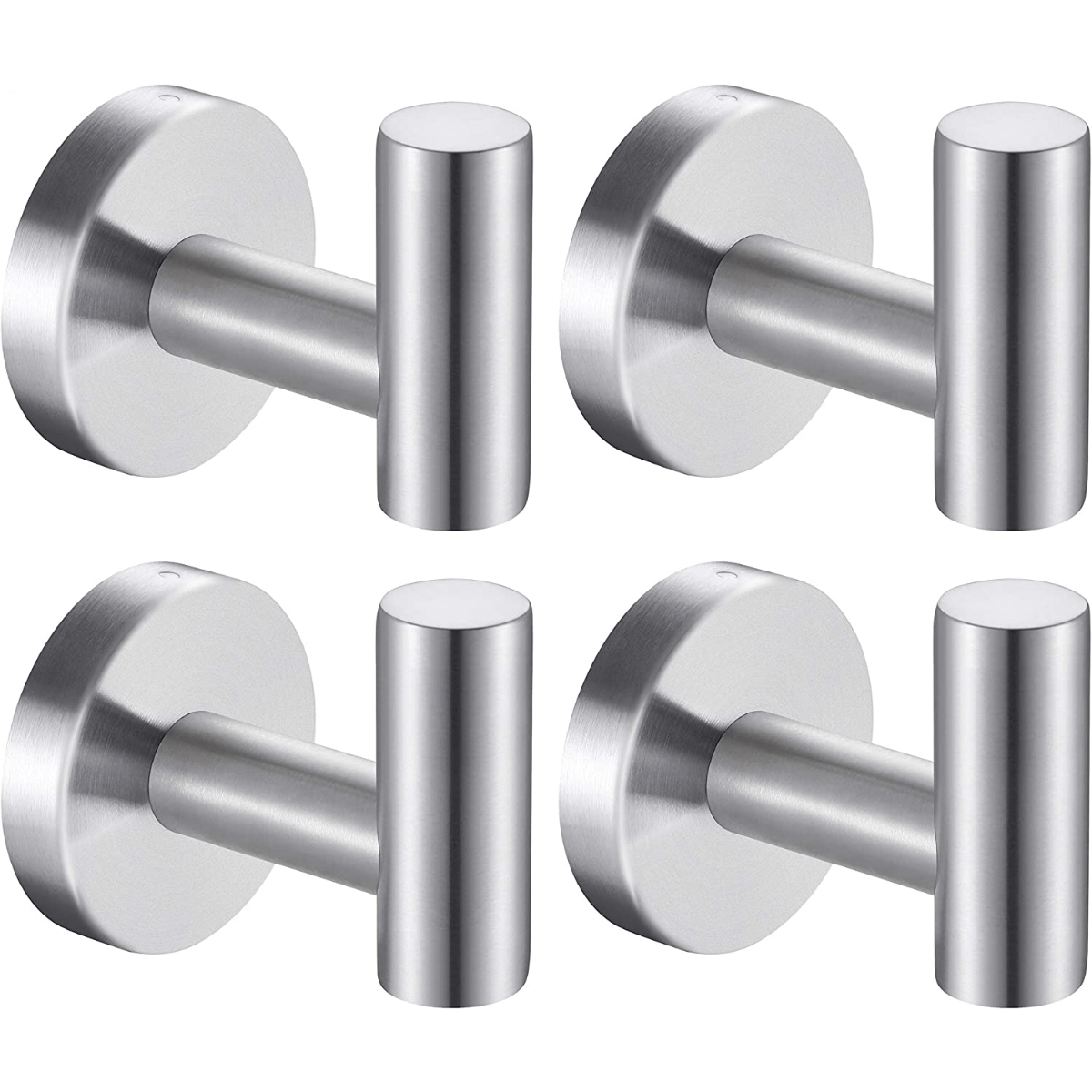 4pcs Stainless Steel Towel Hooks Bathroom Coat Hook Robe Hook