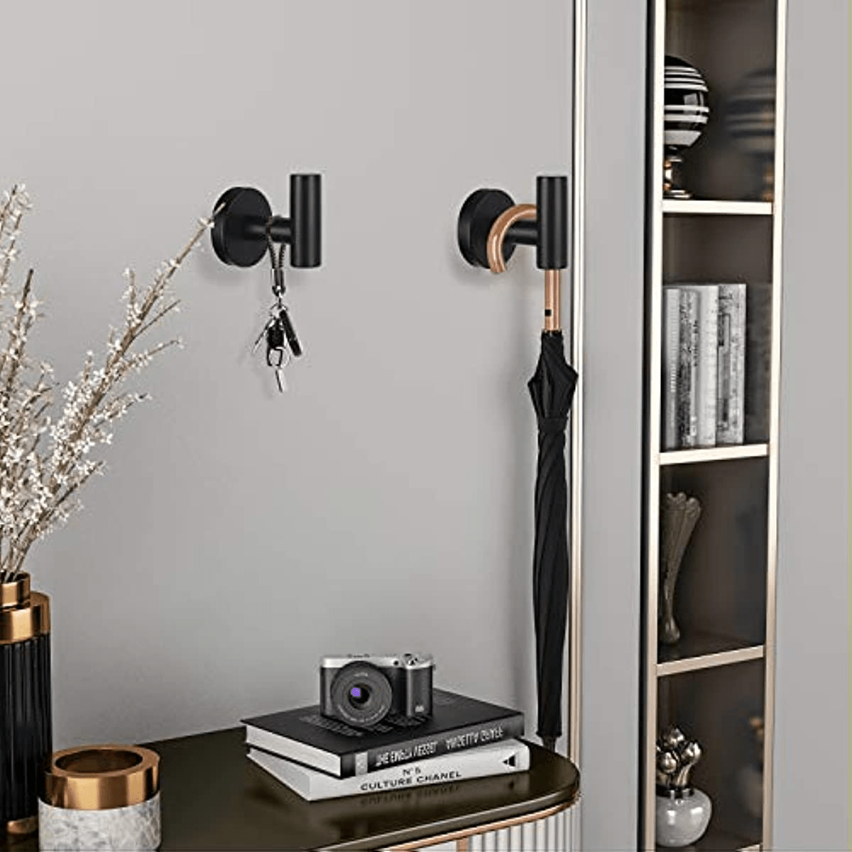 4pcs Stainless Steel Towel Hooks Bathroom Coat Hook Robe Hook