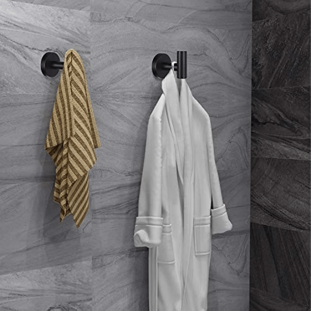 4pcs Stainless Steel Towel Hooks Bathroom Coat Hook Robe Hook