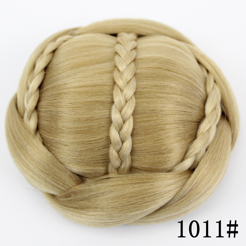 Synthetic Hair Piece Braided Hair Bun Clip In Hair Bun Temu