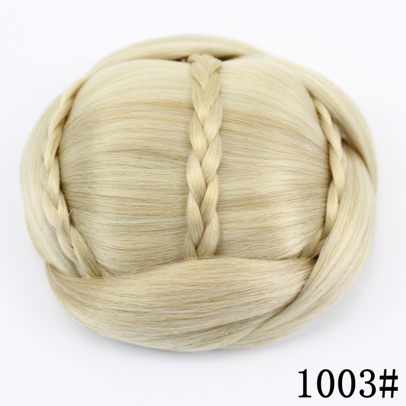 Synthetic Hair Piece Braided Hair Bun Clip In Hair Bun Temu