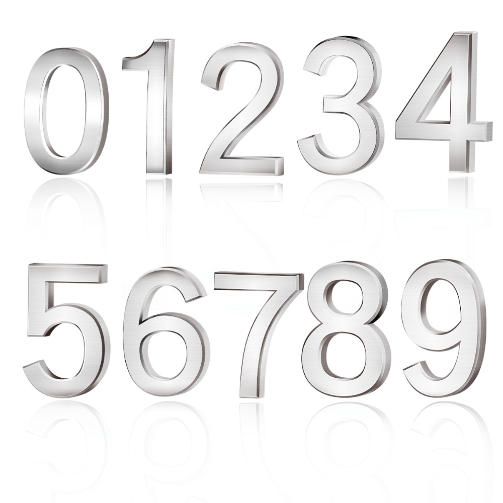 Numéro de boîte aux lettres 3d, autocollant auto-adhésif or autocollant  autocollants numéro de maison numéro de porte de chambre