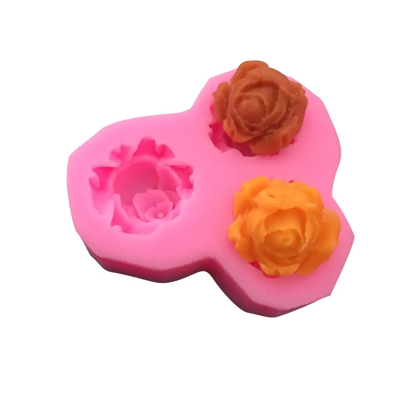 1pc Rose Flower Silicone Mold, DIY Wedding Cupcake Cake Silicone Mold,  Chocolate Gummy Mold, Candy Resin Mold