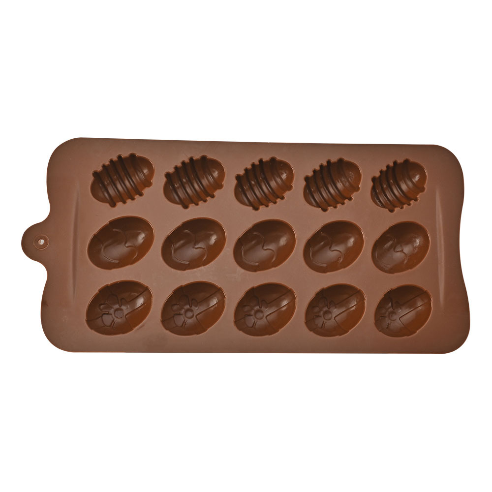 1pc 15-cavity Brown Chocolate Square Silicone Mold, Diy Candy