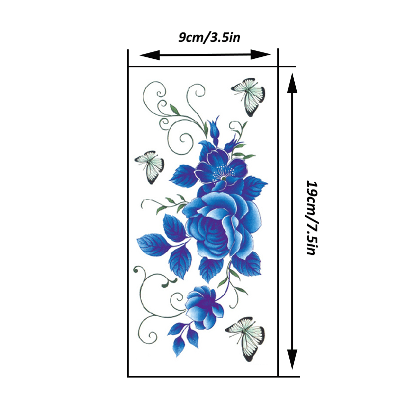 Rose Flower Tattoo Sticker Temporary Arm Shoulder Sticker For Women