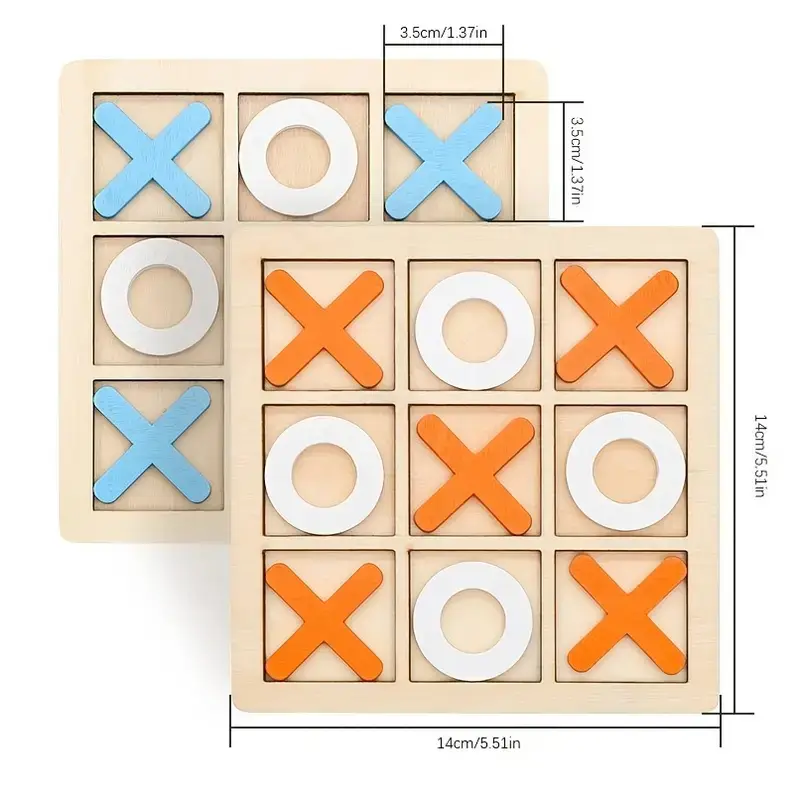 Xo Tic Tac Toe Wooden Game Toy Educational, Entertainment, Leisure