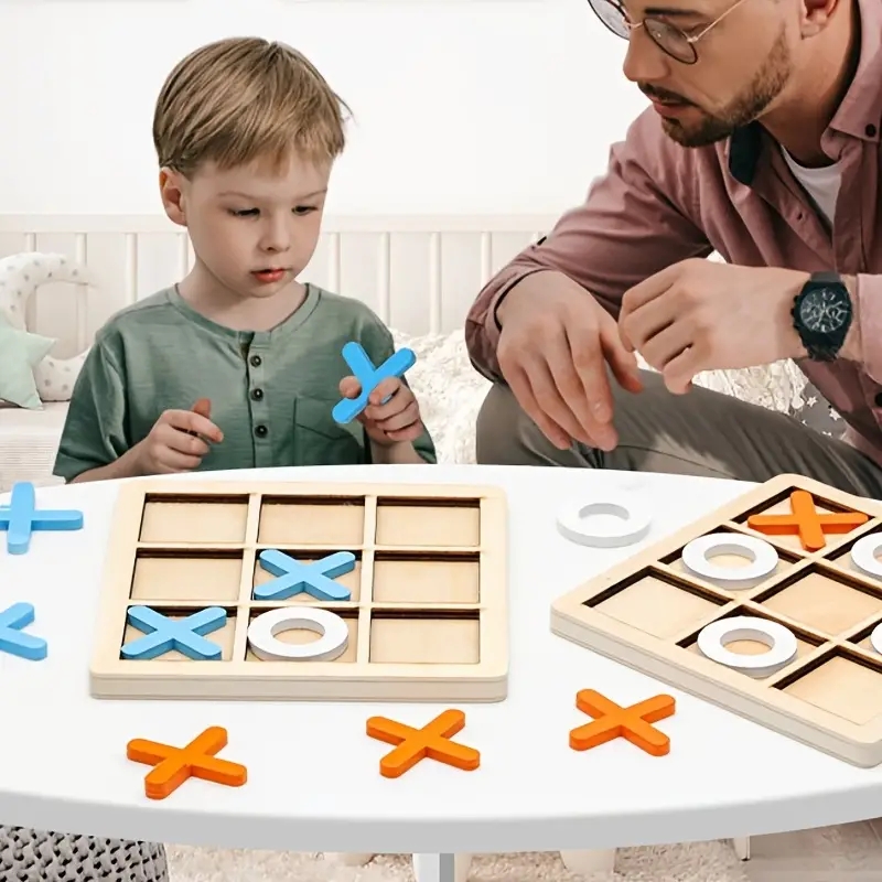 1pc XO Tic Tac Toe Jeu en bois Jouet éducatif de - Temu Belgium