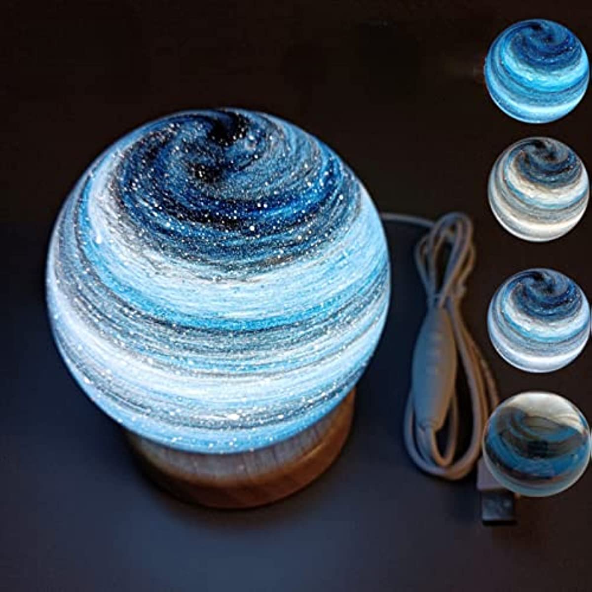 Light Up the Night with this Magical 3D Moon Glass Lamp - Perfect Gift for Kids, Girls, Boys, and Friends!