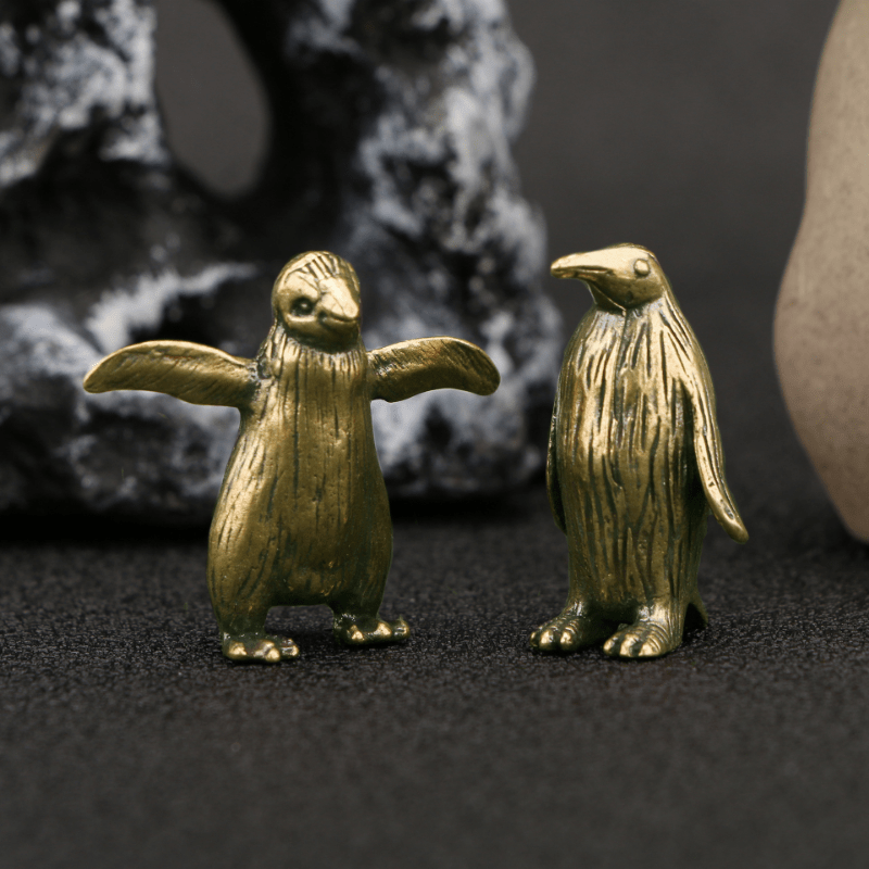 Brass Penguin Ornaments Cute Childlike Tea Pet Decoration - Temu Canada