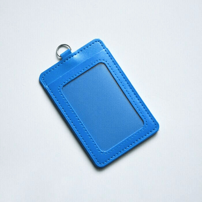 Plastic Blue Photo ID Card Holder, For Office