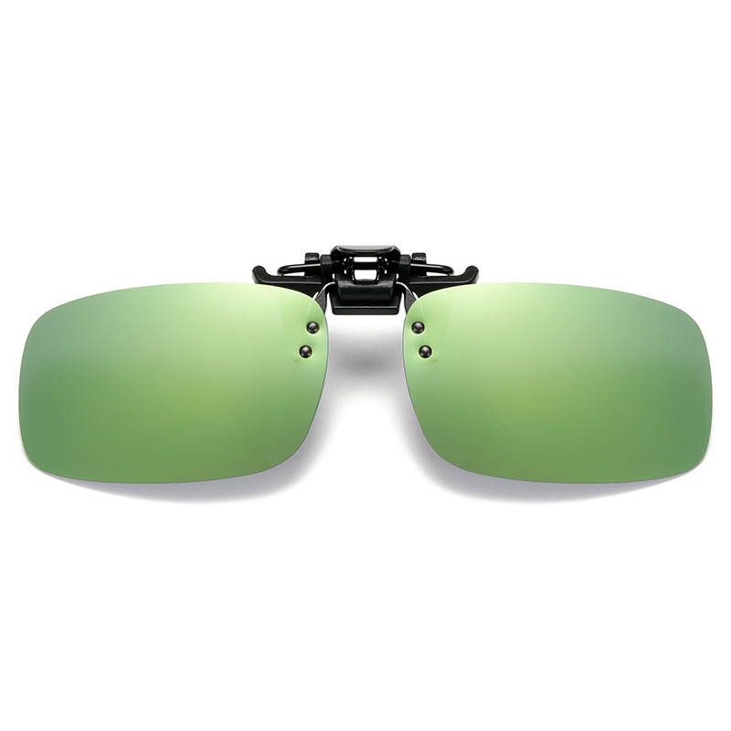Polarized Mirrored UV400 Lens Clip-on Flip-up Sunglasses Glasses