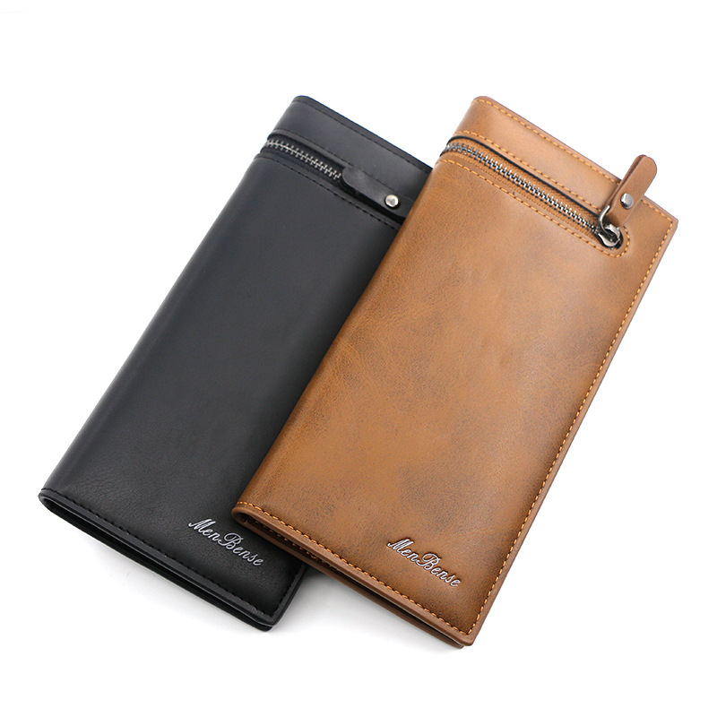 Men's Wallet Long Wallet High Quality Leather Thin Business Fashion Youth  Wallet Multi-capacity Fashion Trend Suit Wallet - Temu
