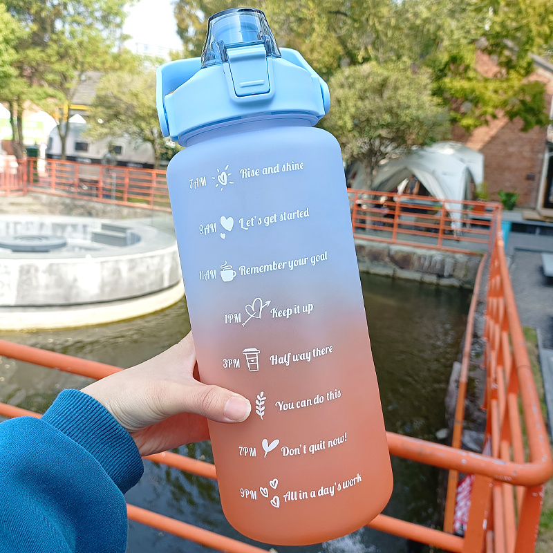 Botellas De Agua Motivacional 2 Litros💦☀️ Botella de agua con recordatorio  de hidratación y motivación te recordará beber suficiente agua …