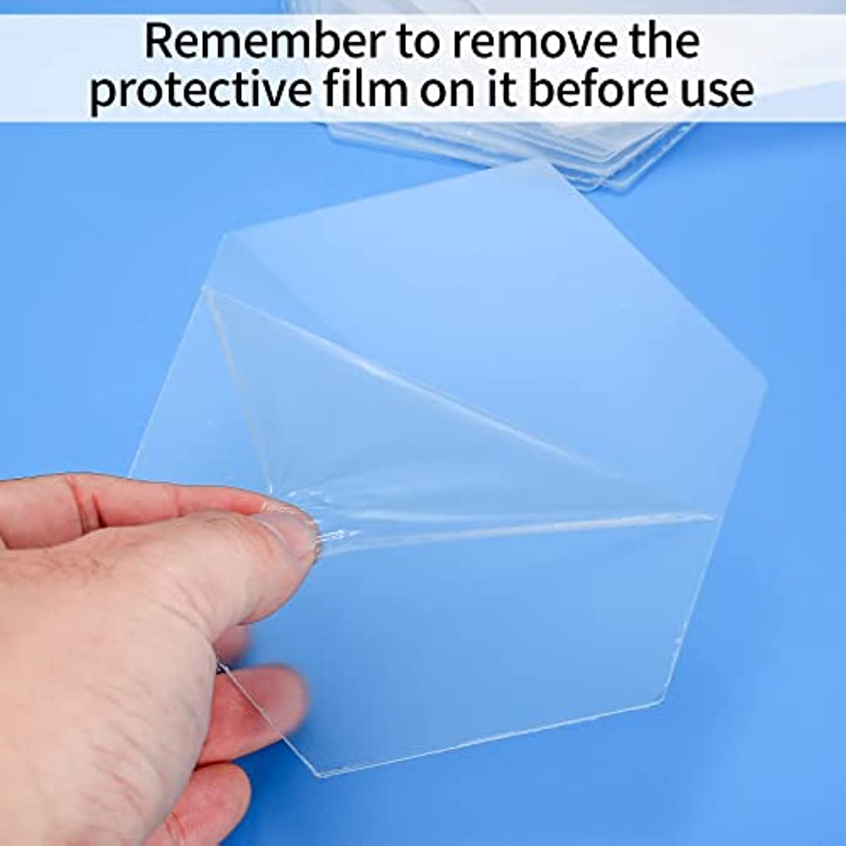 Paquete de 2 láminas de acrílico transparente de 8 x 12 pulgadas – 1/8  pulgadas de grosor; uso para proyectos de manualidades, letreros, protector  de