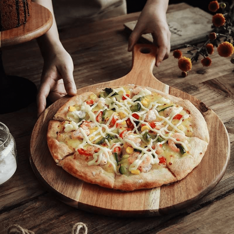 Planche À Pizza En Bois Planche À Découper De Cuisine Avec - Temu France