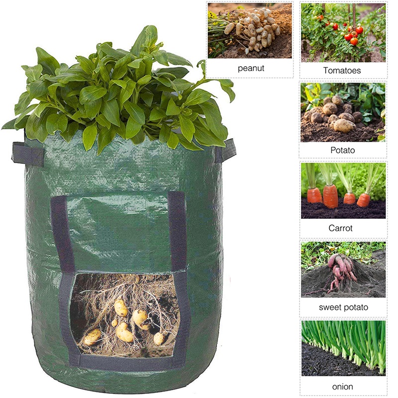 Home Thickened Potato Grow Bag PE Vegetable Grow Bags Home Garden Supplies  Vegetable Onion Plant Bag Outdoor Garden Pots