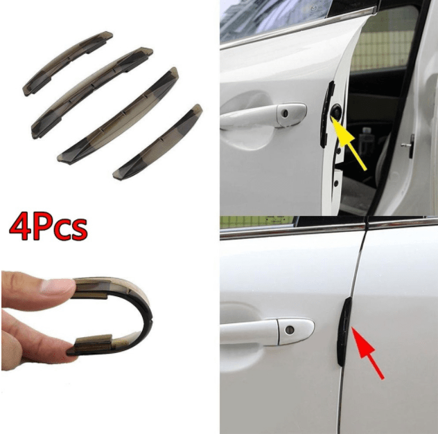 Protector para Borde de puerta de coche, tira adhesiva anti arañazos,  colisión, abrasión protectora para puerta de vehículo , 4 Piezas
