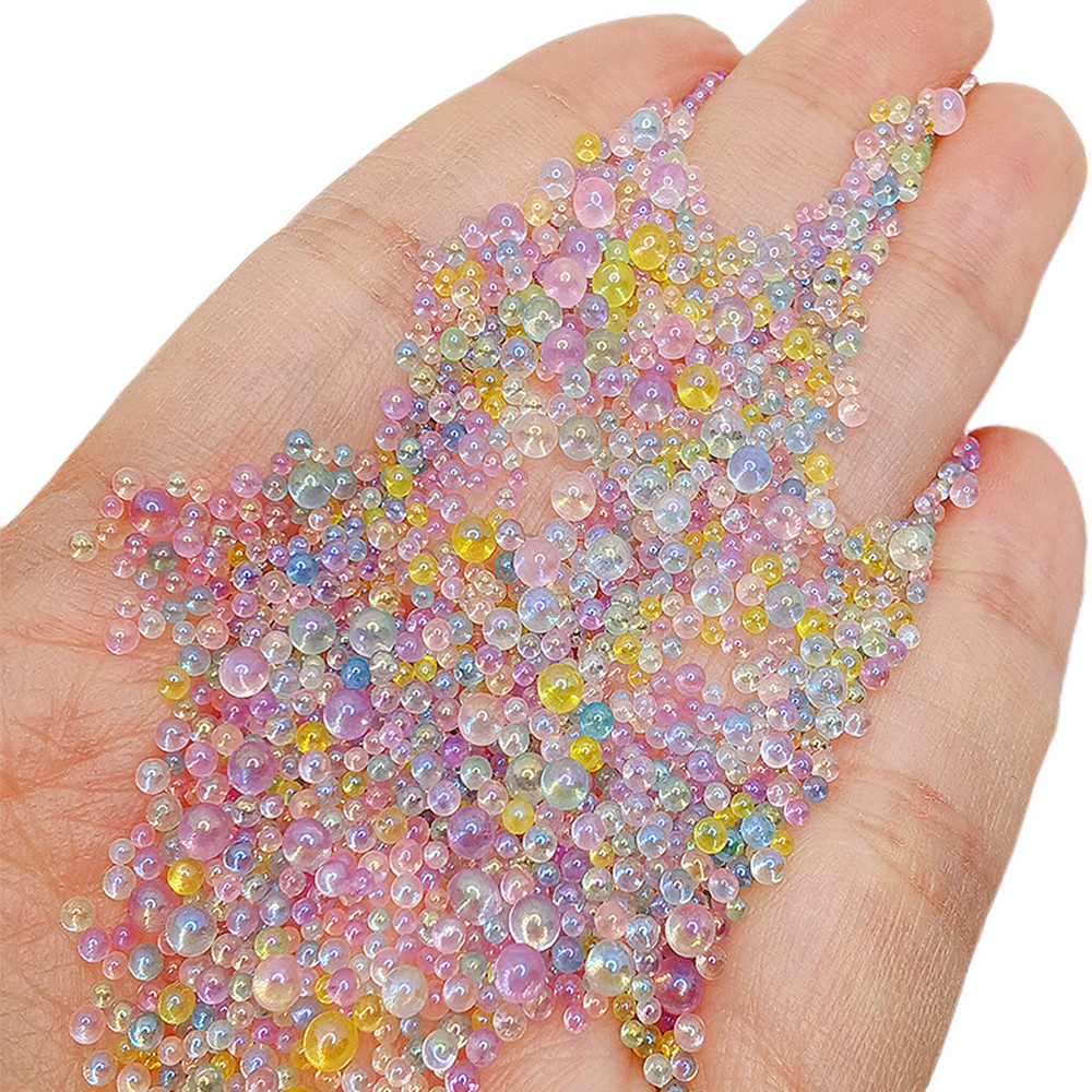 Diy Nail Art Decor: Mixed Mini Bubble Ball Beads Resin - Temu