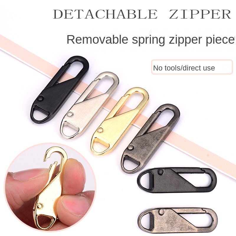 Zipper Pull Replacement Detachable Metal Zipper Pull Tab For