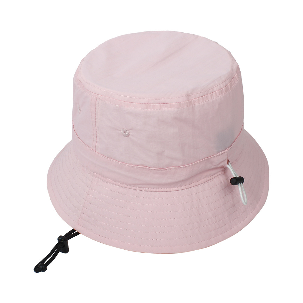 New Solid Bucket Hats With Rope 2021 Spring Summer Beach Panama