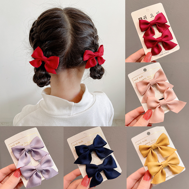 40 Girls Hair Bows 20 Colors 2.5 Boutique Clips For Girls Toddlers Kid NEW