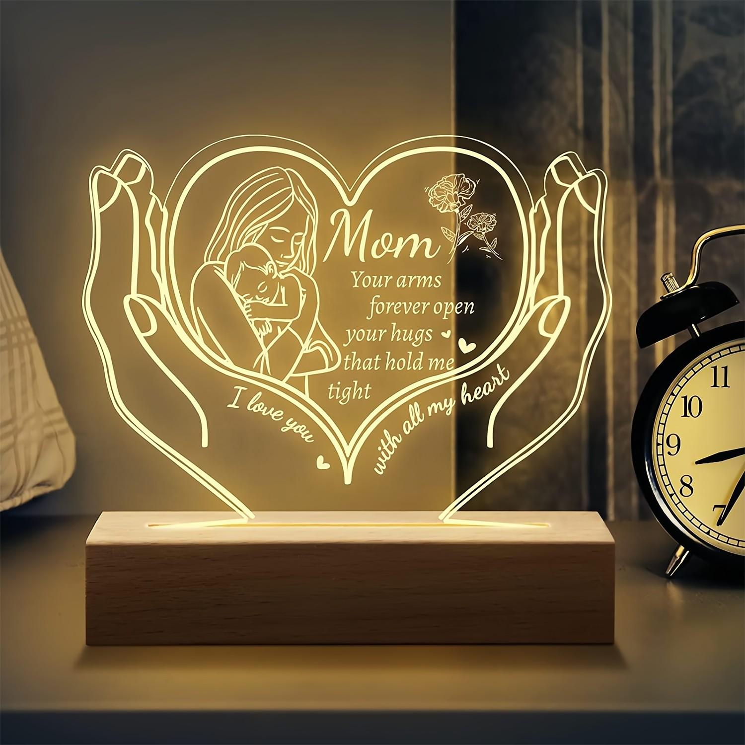 Gifts for Mom - Delicate Mom Christmas Gifts from Daughter Son Engraved  Acrylic