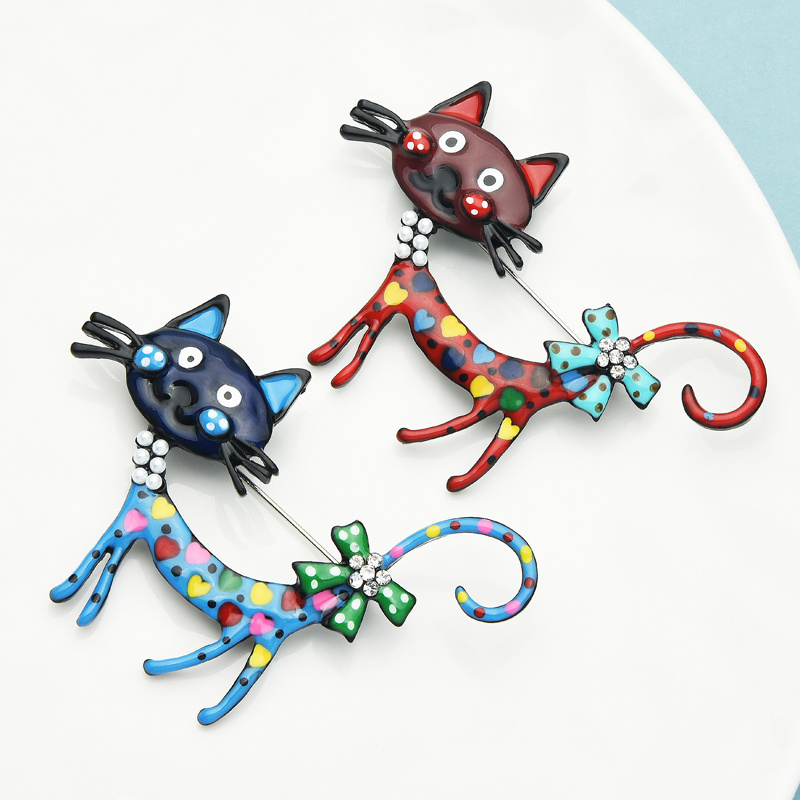 Cute Cartoon Cat Enamel Brooch Pin For Pet Lovers Kids And - Temu