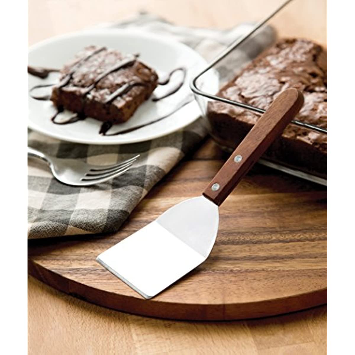 Brownie Cookie Spatula Metal Stainless Steel Spatula Wooden kitchen item  cook