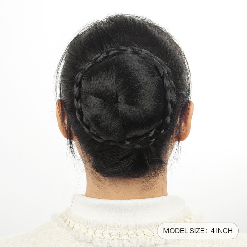 Synthetic Hairpieces Braided Hair Bun Chignon Donut Temu Australia