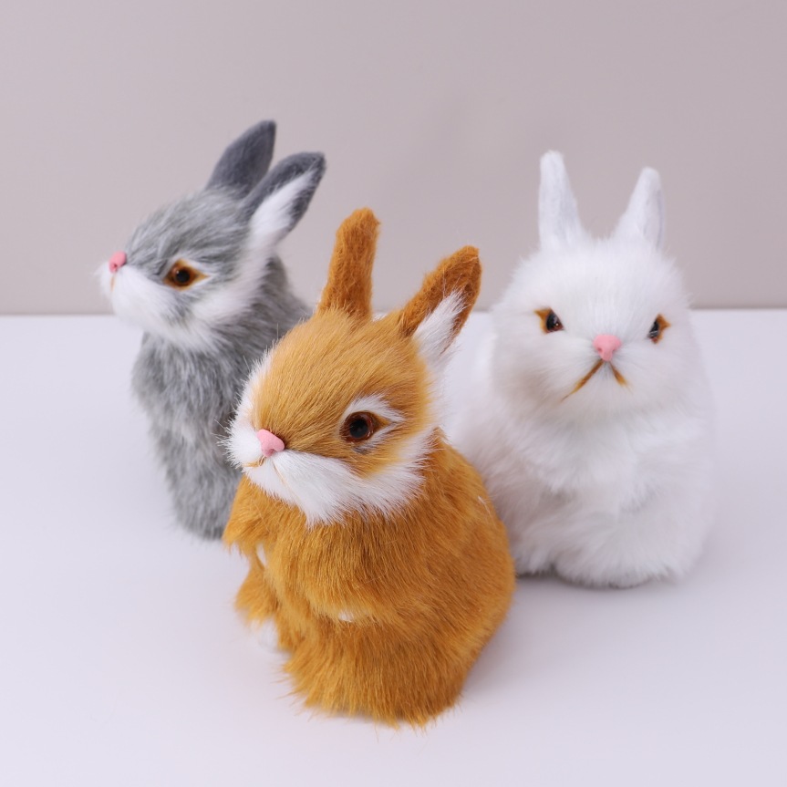 1pc Jouet En Peluche De Simulation De Lapin De Pâques, Poupée De