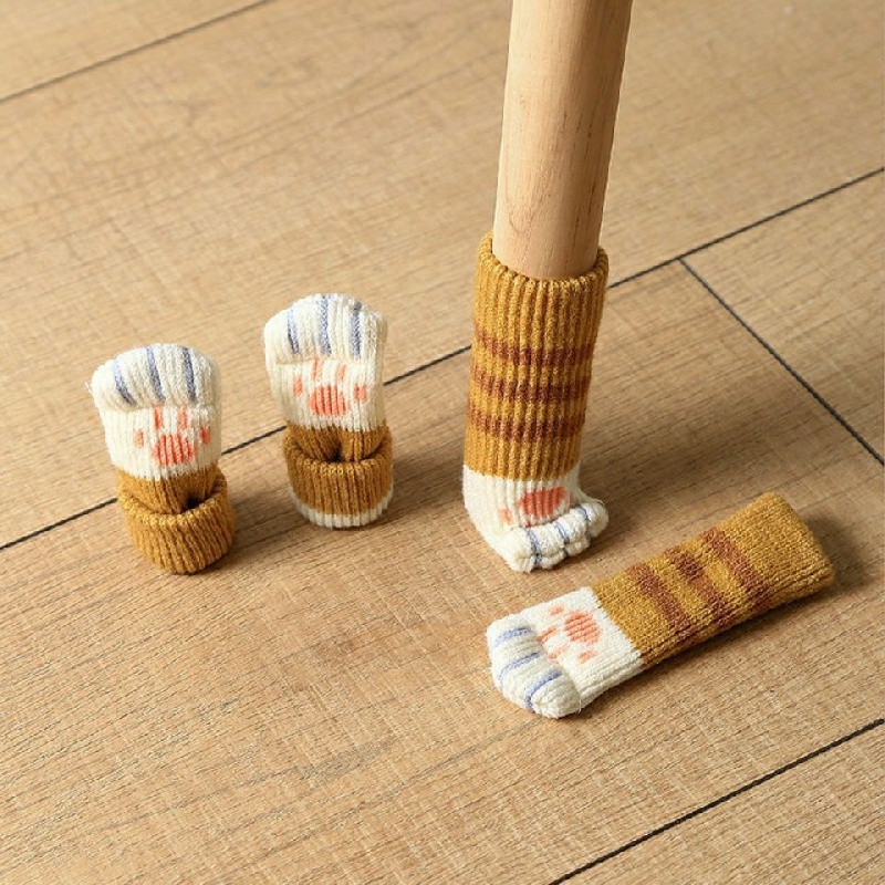 4/8pcs Couvre pieds de chaise tricotés doux en forme de - Temu Canada