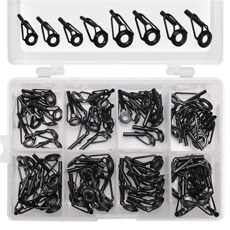 8pcs 80pcs Ceramic Carbon Steel Direction Ring Guide Set for Lure Rods