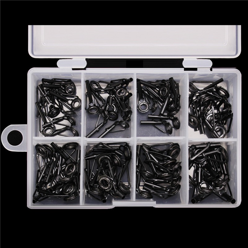 8pcs 80pcs Ceramic Carbon Steel Direction Ring Guide Set for Lure Rods