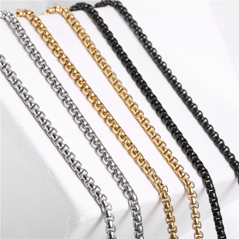 Rose Gold plated Link Chain 304 Stainless Steel Chain - Temu