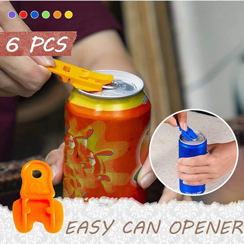 Simple Portable Easy Can Opener Reusable Drink Beer Cola Beverage Opener  Sealed Opener Lid Remover Kitchen