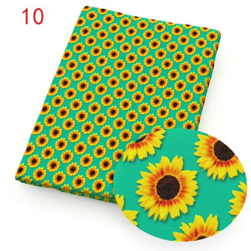 Sunflower Pattern Cotton Fabric Precut Fabric Bunddle - Temu