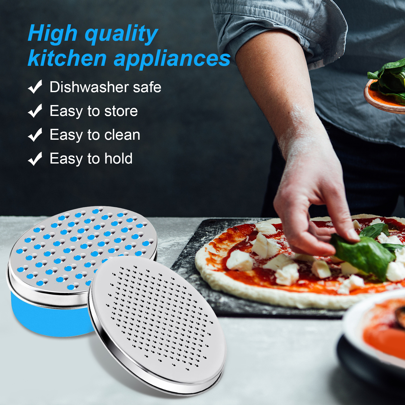 Cheese Grater, Box Grater for Cheese Stainless Steel Vegetable Slicer Food  Shred