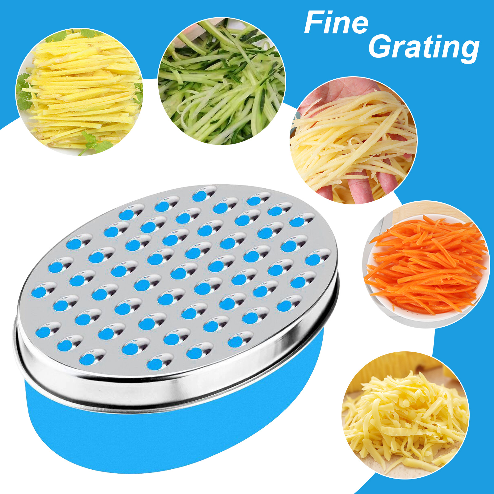 Joined Cheese Grater with Container - Box Grater Cheese Shredder
