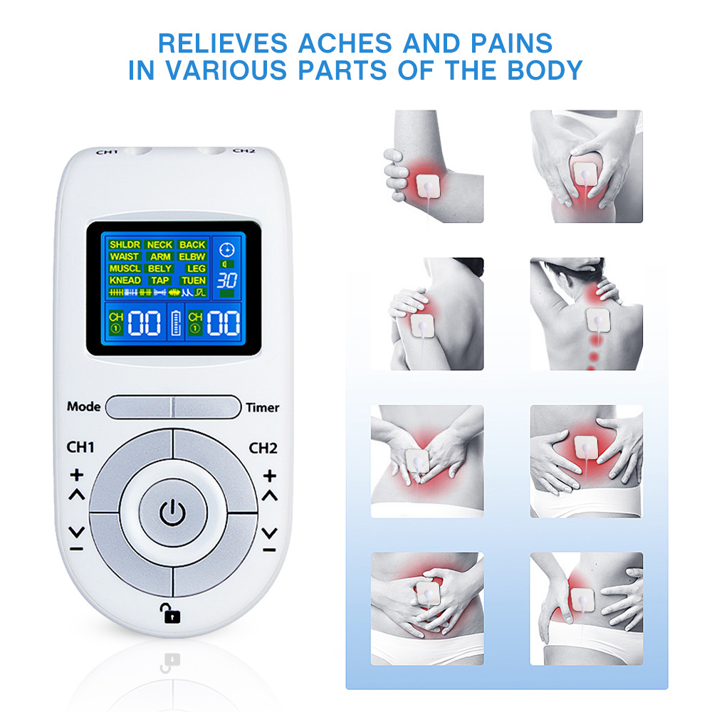 TENS Unit EMS Pulse Wireless Digital Body Massager for Pain Relief Muscle  Aches