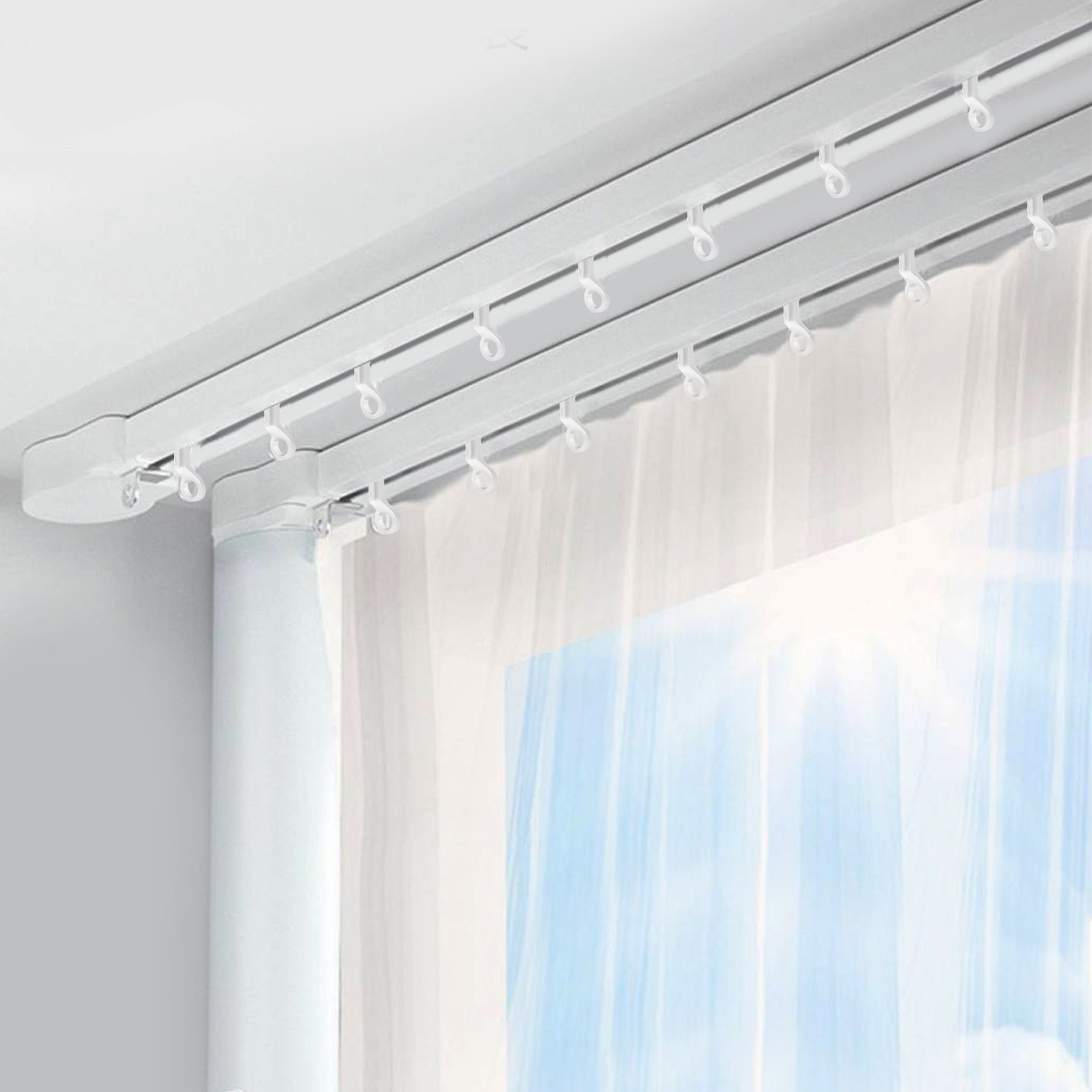 Durable White Plastic Curtain Hooks Easy Hanging - Temu Canada