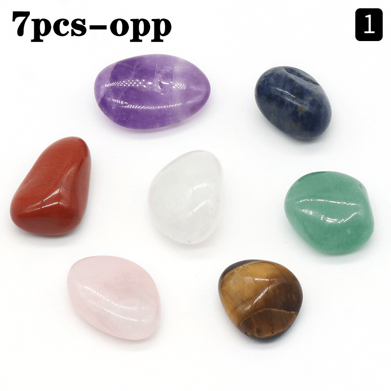 Natural Crystal Hexagonal Column Yoga Stone Decoration Set