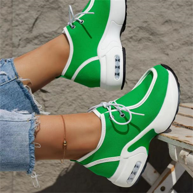 Women Lace Up Running Shoes Sports Shoes White Sneakers Shies