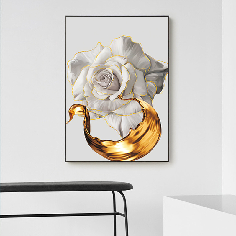 Modern Beautiful Rose Floral Canvas Paintings Flower Poster and Prints Wall  Art Canvas Pictures for Living Room Home Decor – Nordic Wall Decor