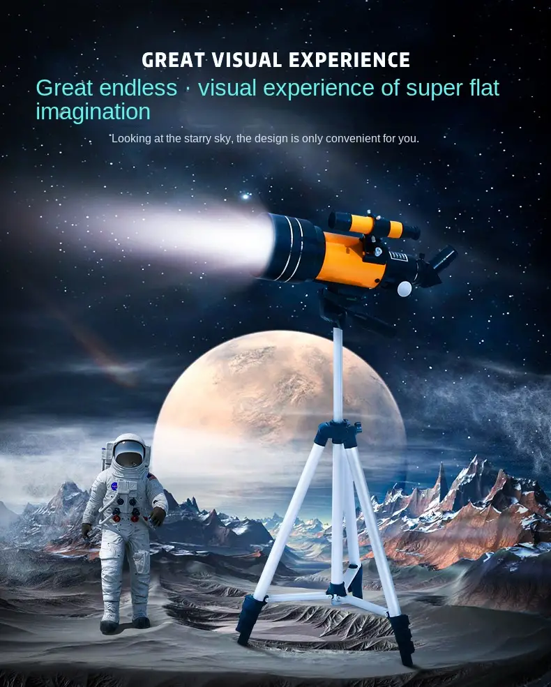 professional astronomical telescope 150 times zoom high power portable tripod night vision deep space star view moon universe details 2