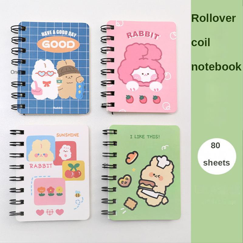 Cute Rabbit Notebook A7 Coil Book Student Notebook Pocket - Temu