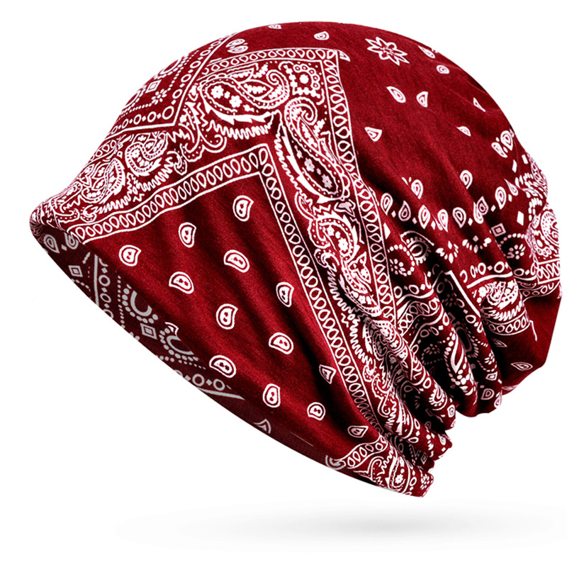 Classic Paisley Print Beanie Hat Hip Hop Women Baggy Slouchy - Temu Canada